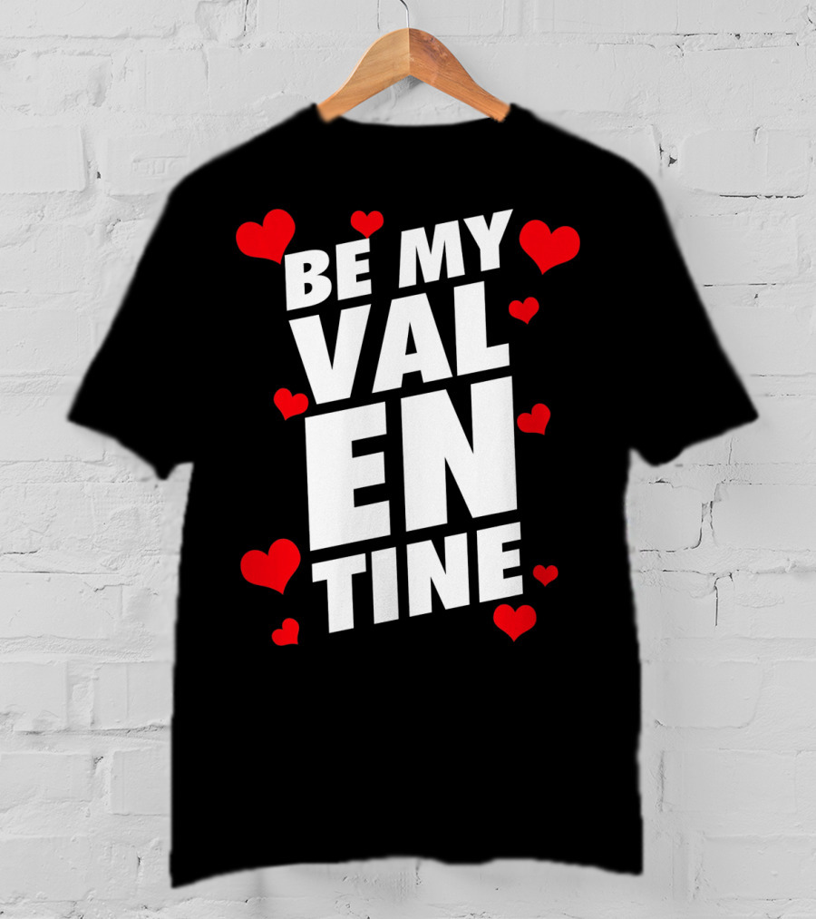 Be My Valentine Stylish Valentines Day Hearts T-Shirt