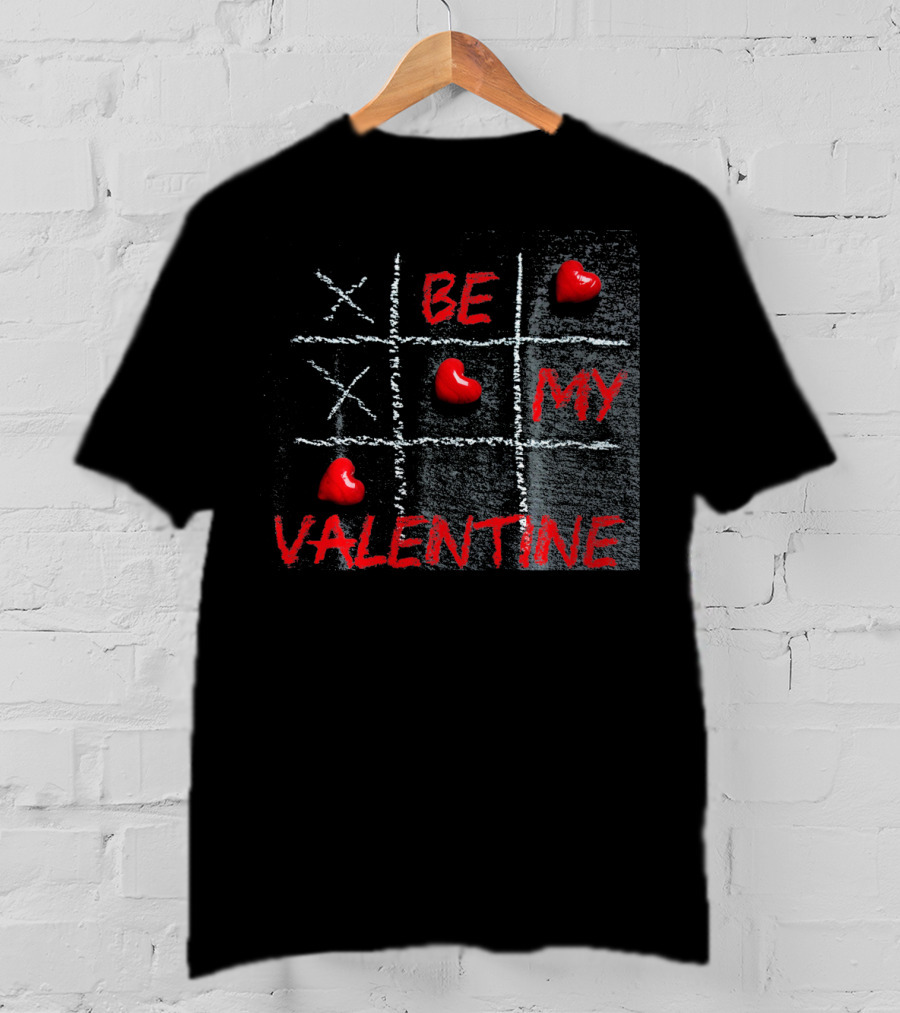 Be My Valentine Tic Tac Toe Hearts T-Shirt