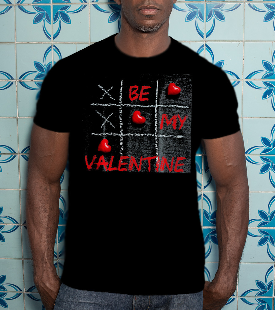 Be My Valentine Tic Tac Toe Hearts T-Shirt