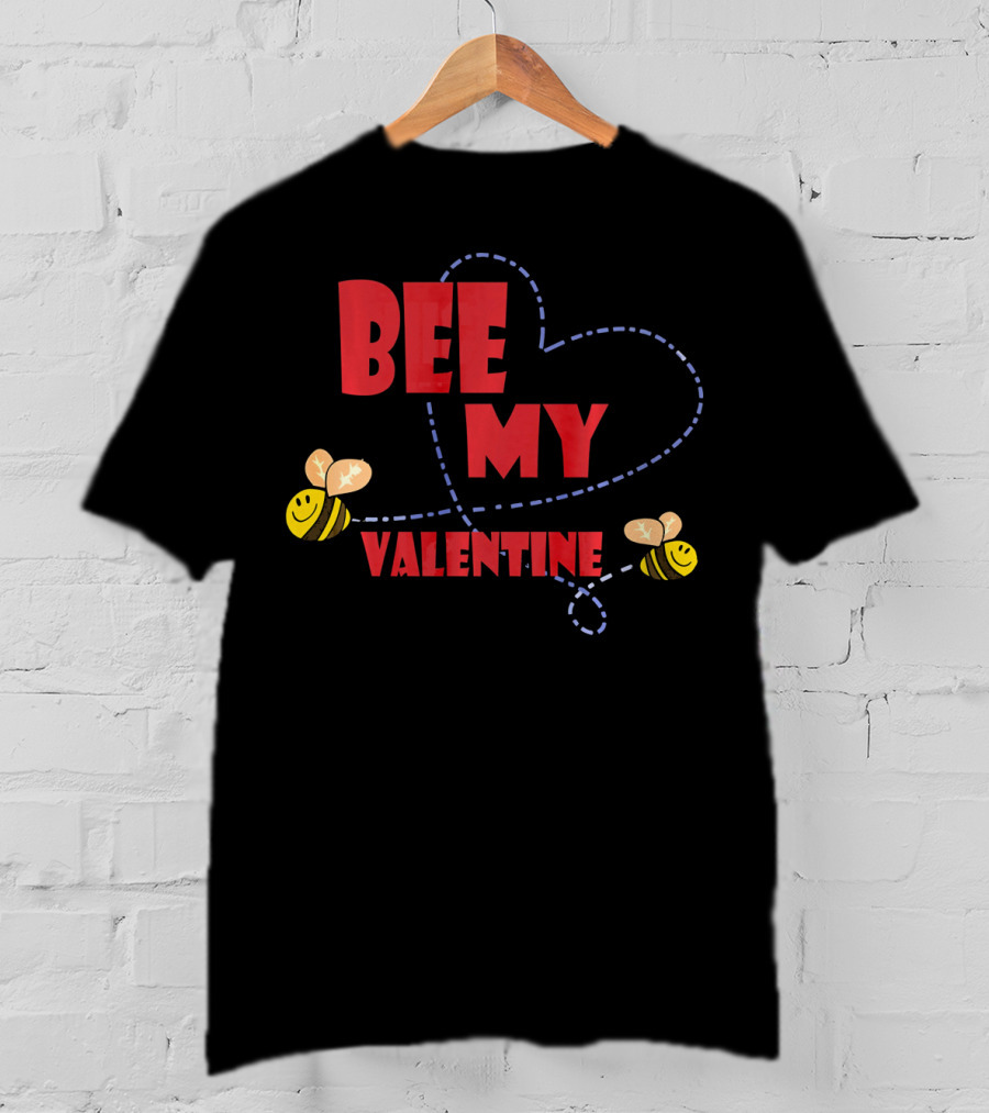 Bee My Valentine Beekeeper Cou With Heart And Bees T-Shirt