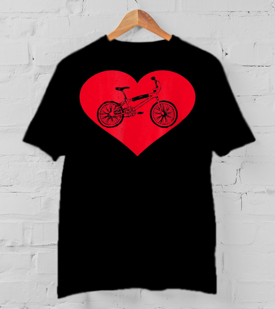 Bicycle In Red Heart Valentine T-Shirt