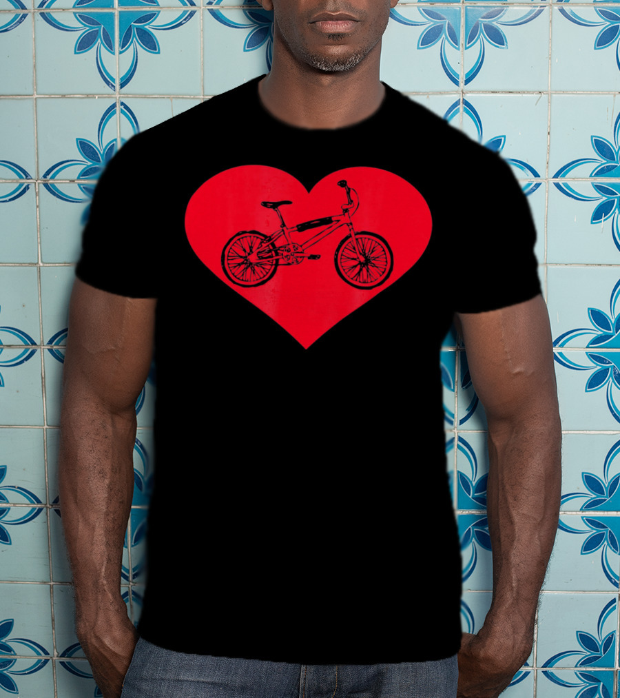Bicycle In Red Heart Valentine T-Shirt