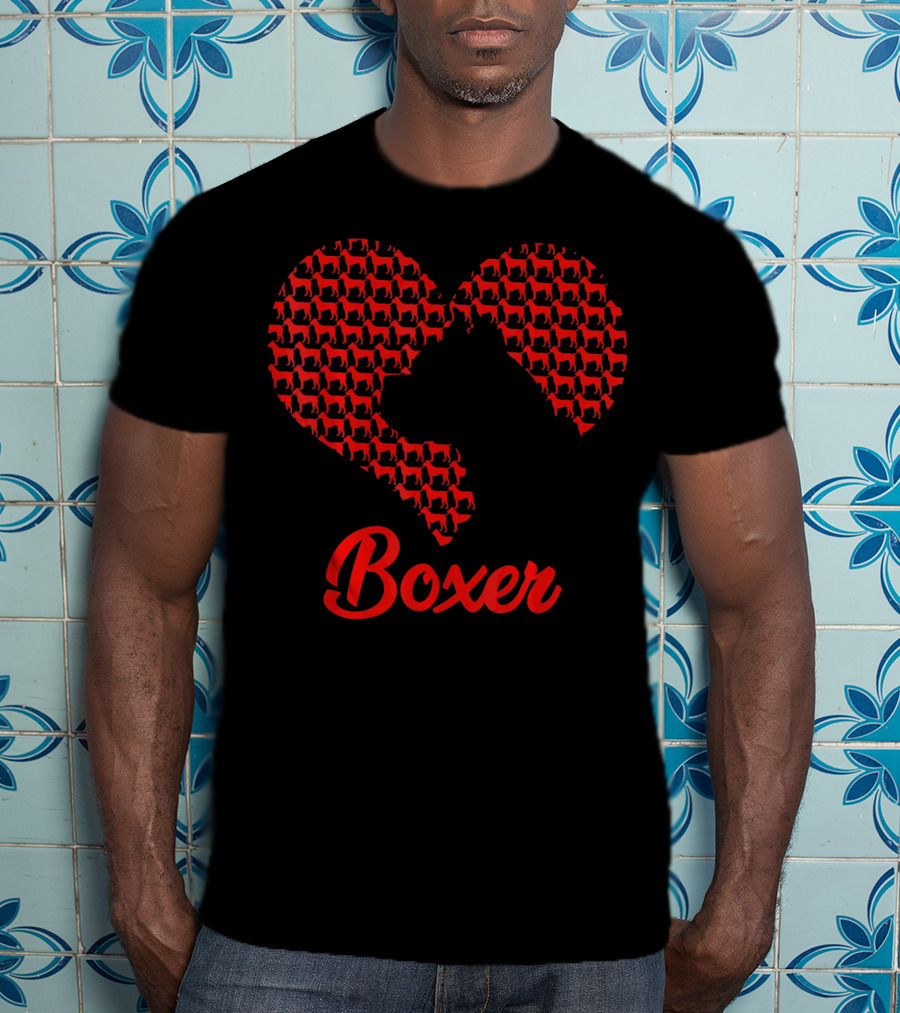 Boxer Heart Valentine Love Boxer T-Shirt