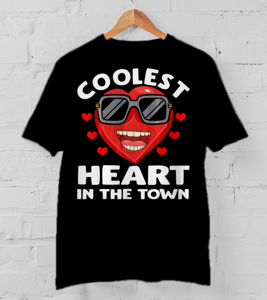 Coolest Heart In The Town Valentine's Boys T-Shirt