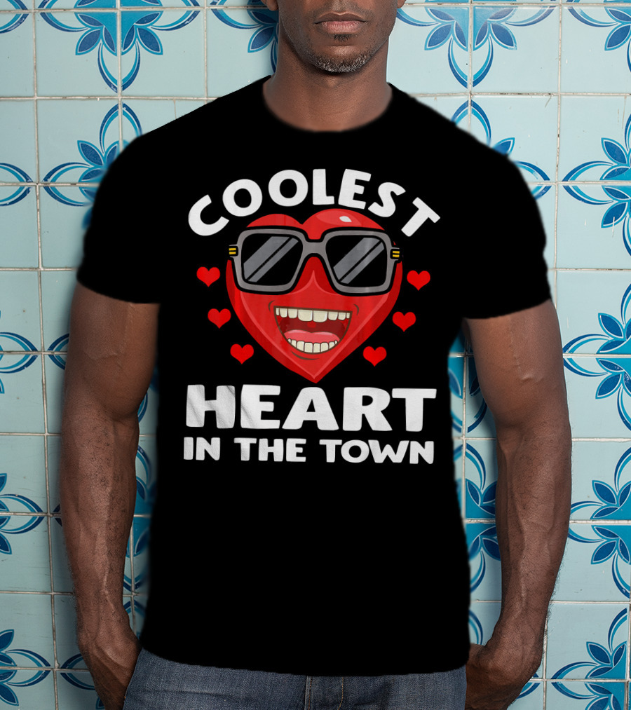 Coolest Heart In The Town Valentine's Boys T-Shirt