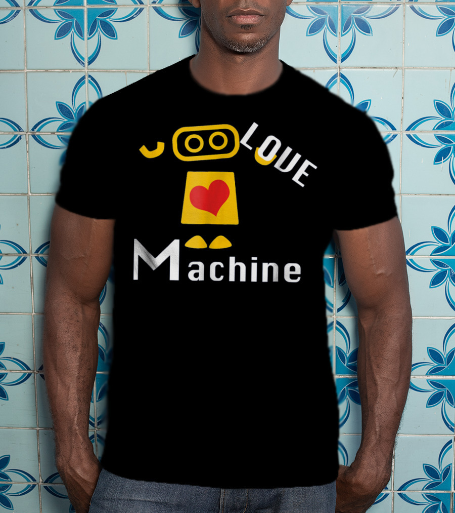 Boys Valentines Day Red Robot Love Machine T-Shirt