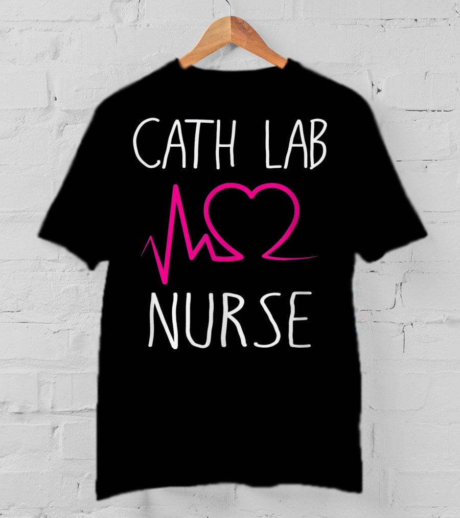 Cath Lab Nurse Heartbeat Love Pulse T-Shirt