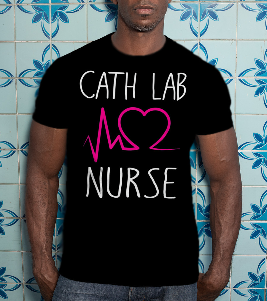 Cath Lab Nurse Heartbeat Love Pulse T-Shirt