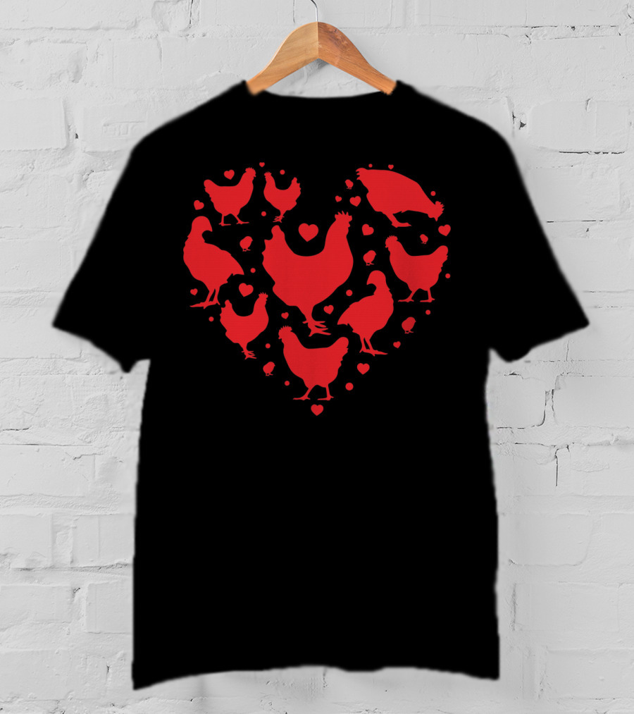 Chicken Heart Valentines Day T-Shirt