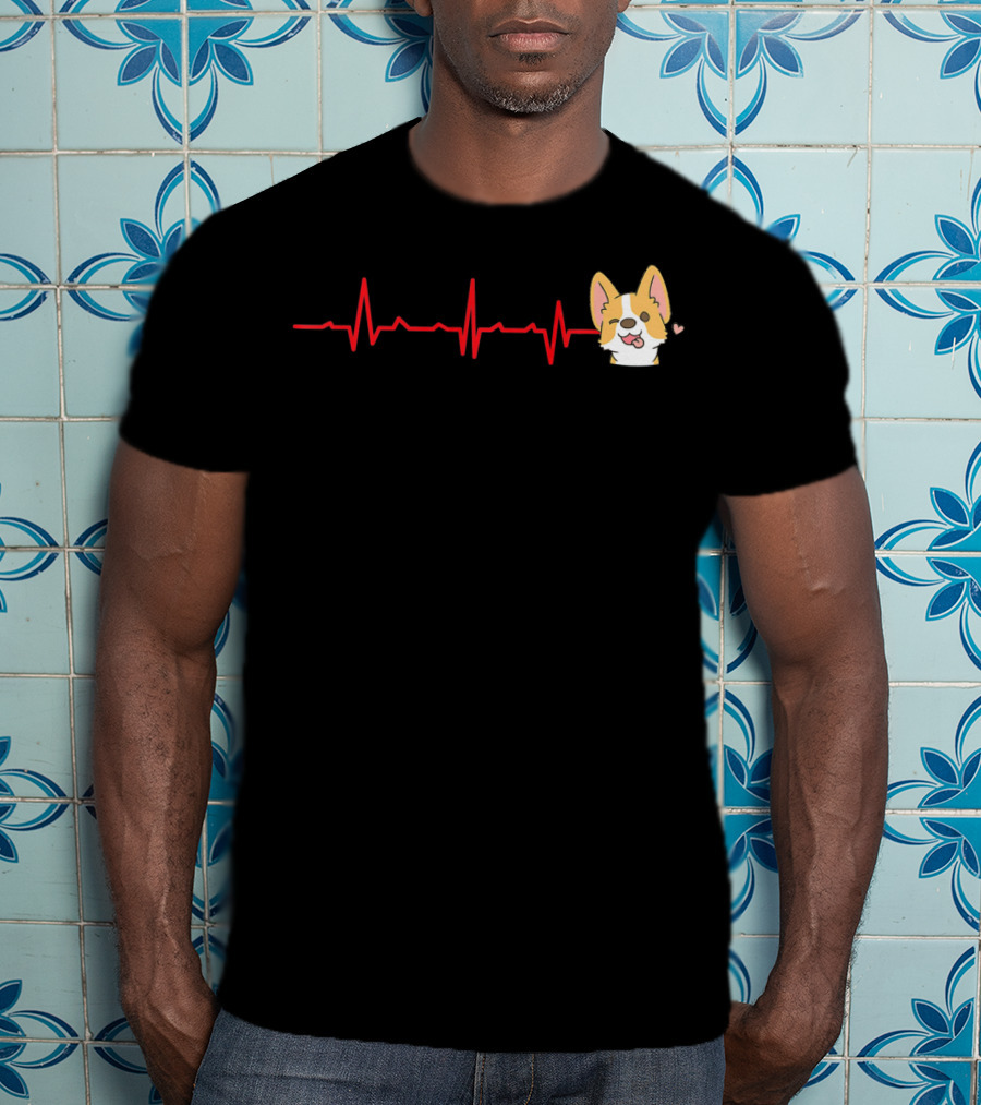 Corgi Heartbeat Valentine Day T-Shirt