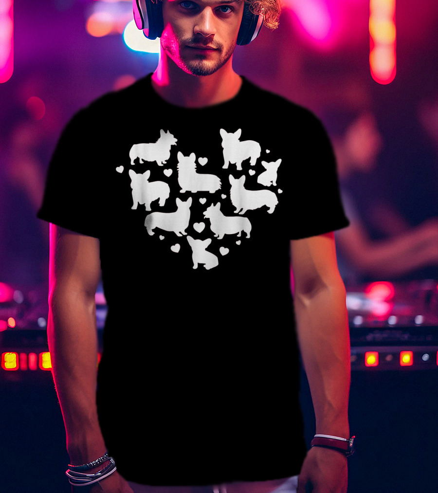 Corgi Valentine's Day Cute Dog Heart T-Shirt