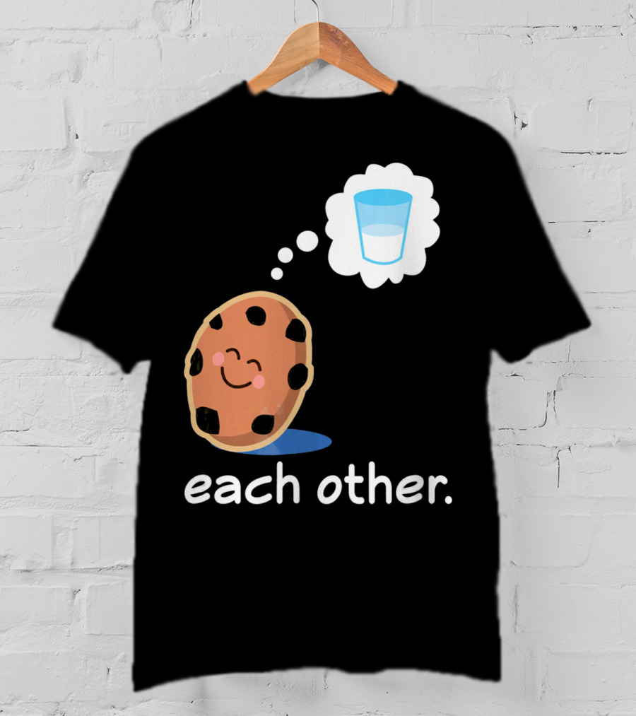Couples Matching Cookie And Milk Each Other Valenti T-Shirt
