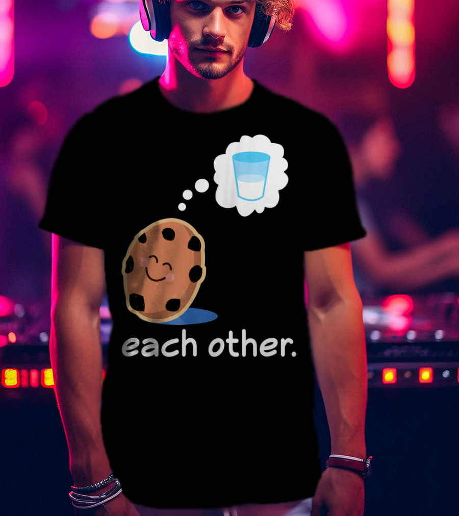 Couples Matching Cookie And Milk Each Other Valenti T-Shirt