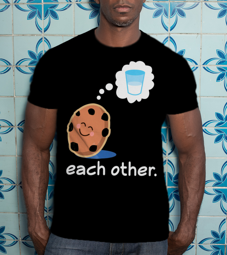 Couples Matching Cookie And Milk Each Other Valenti T-Shirt