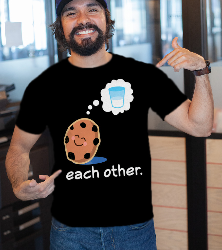 Couples Matching Cookie And Milk Each Other Valenti T-Shirt