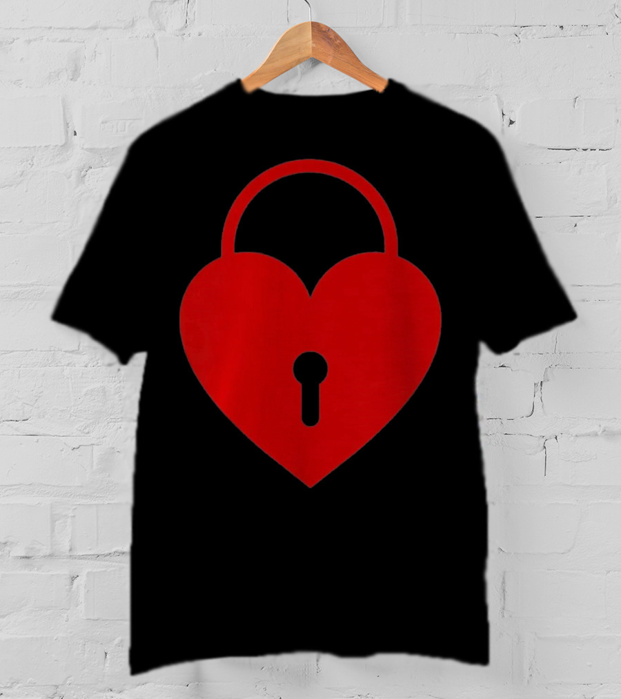 Valentines Day Heart Lock Key Symbol For Couples T-Shirt