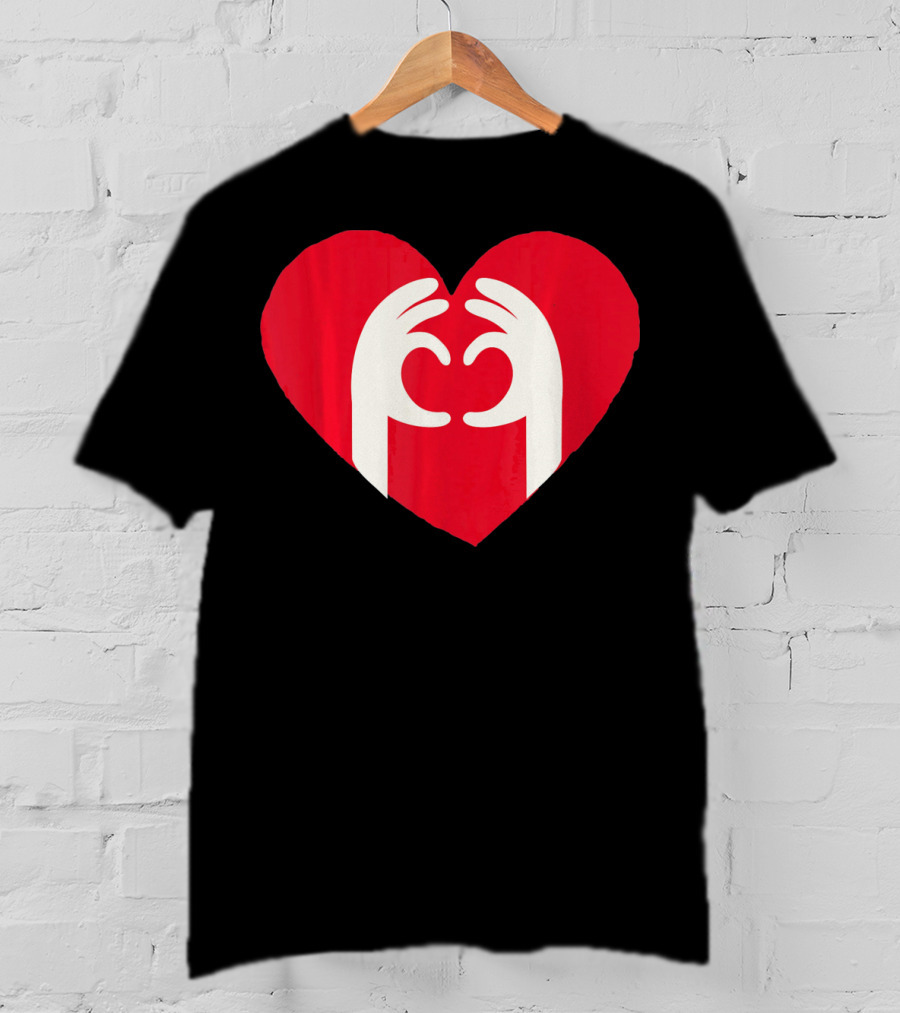 Valentines Day Cute Finger Heart Shape T-Shirt