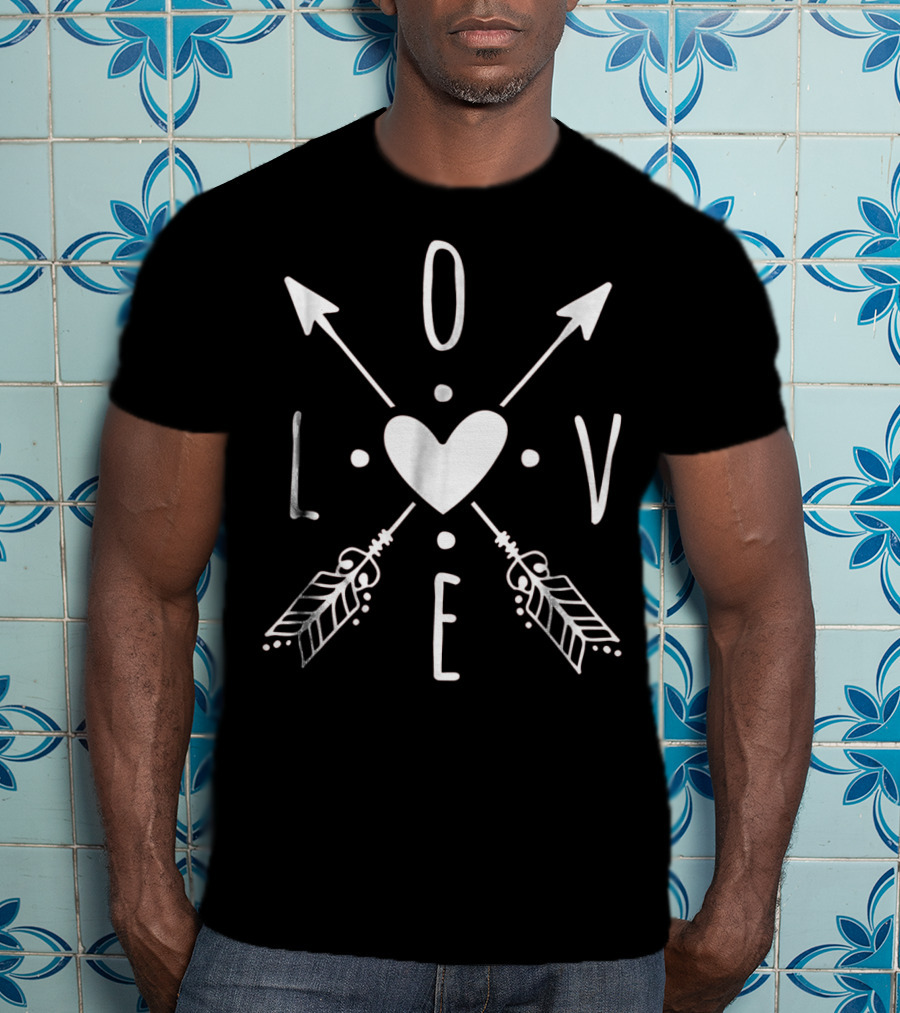 Love Heart Arrows Cute Valentines Day T-Shirt