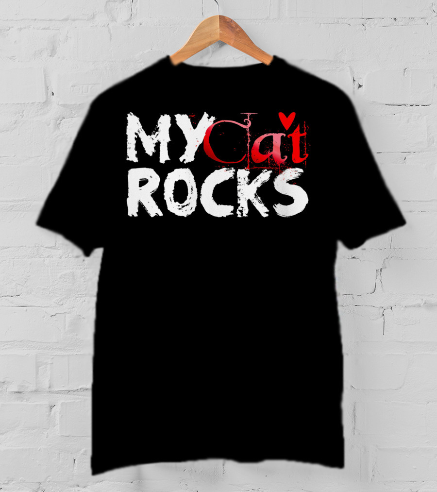 My Cat Rocks Valentine Love T-Shirt