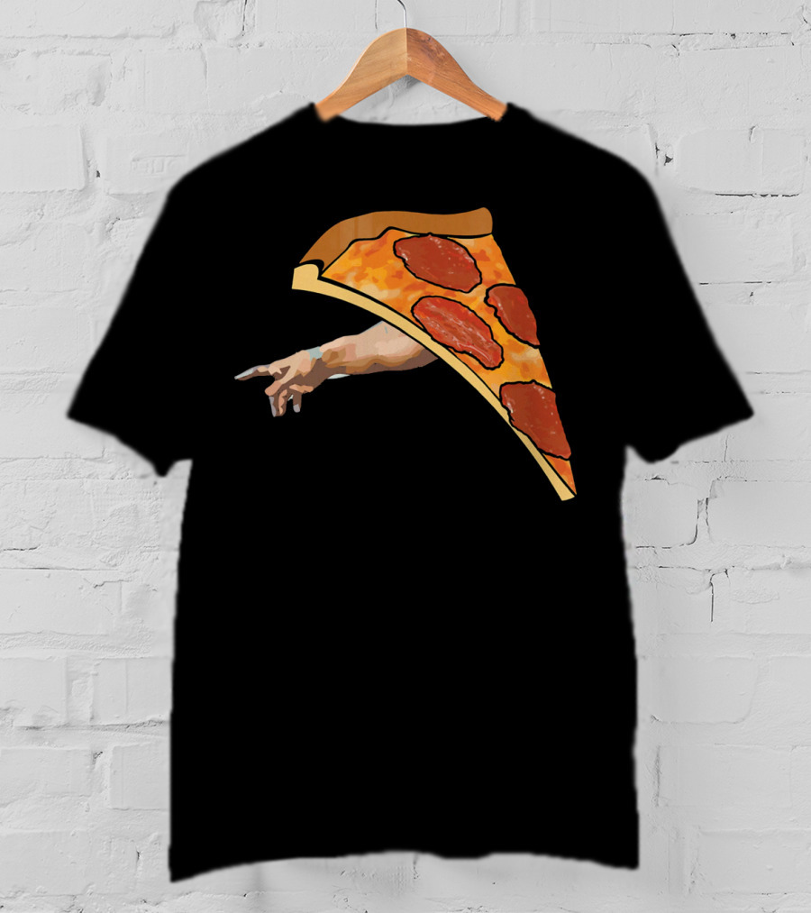 Couples Valentines Creation Of Adam Pineapple Pizza T-Shirt