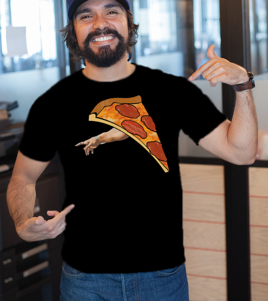 Couples Valentines Creation Of Adam Pineapple Pizza T-Shirt