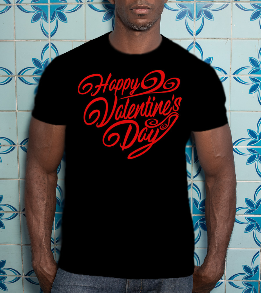 Happy Valentine's Day Cute Stylish Heart T-Shirt
