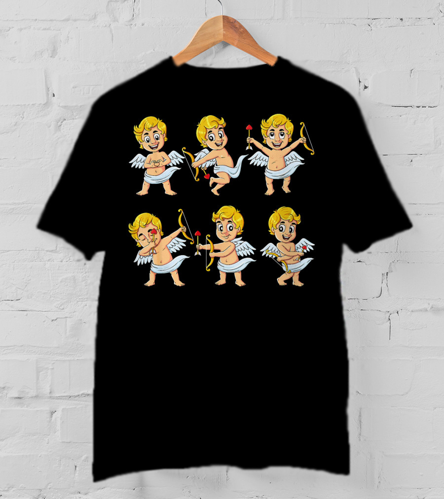 Dancing Cupids Valentine Dance Challenge With Arrows And Bows T-Shirt