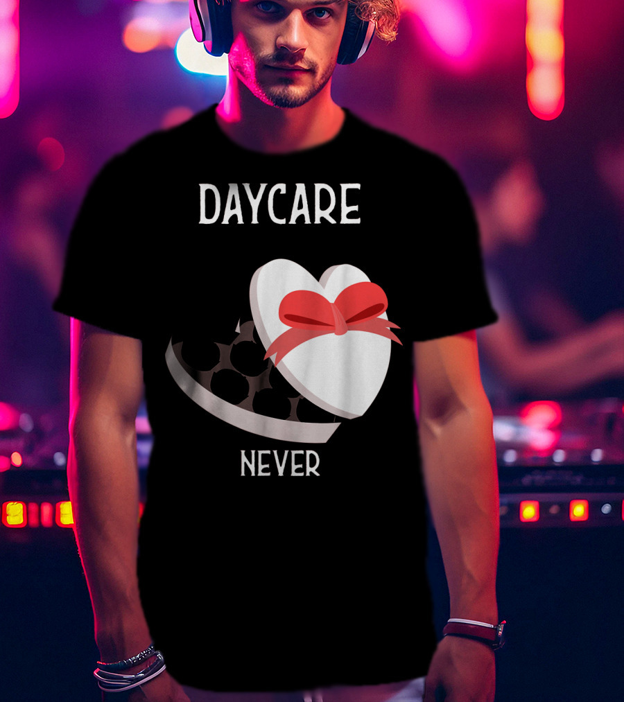 Daycare Teacher Valentine Heart Trap Never T-Shirt