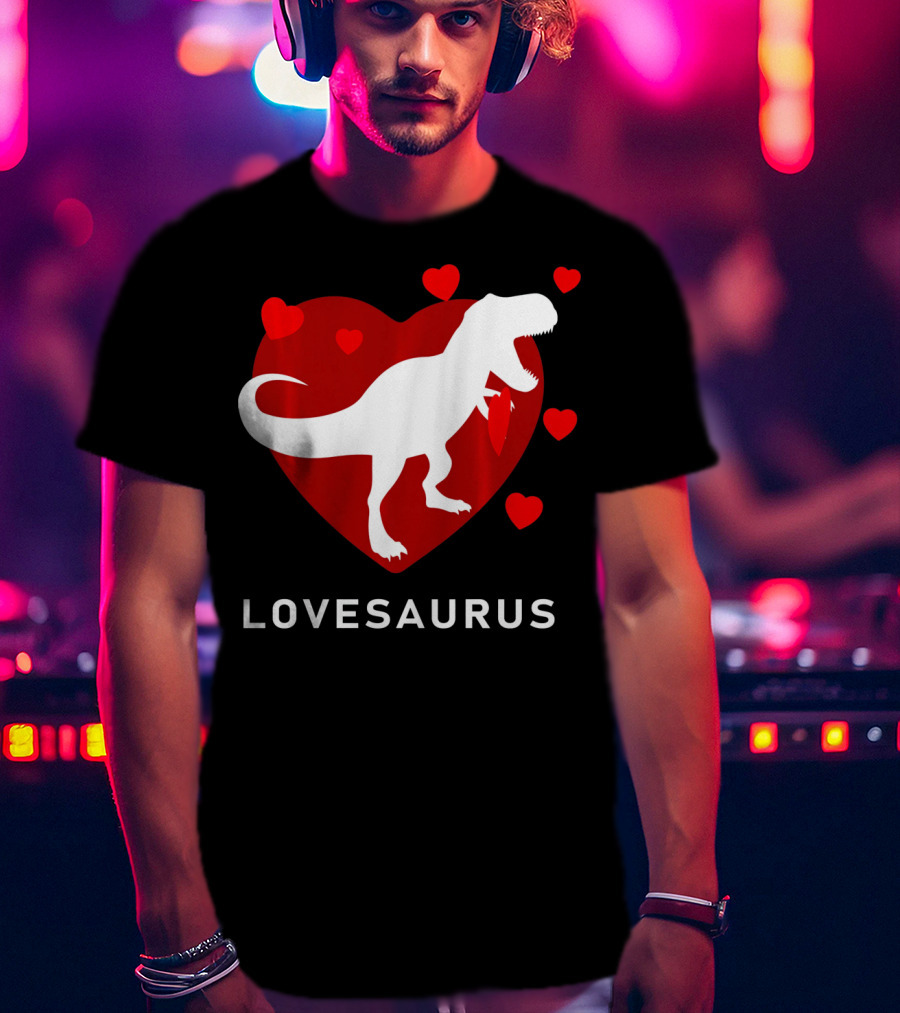 Dinosaur TRex Lovesaurus Kids T-Shirt