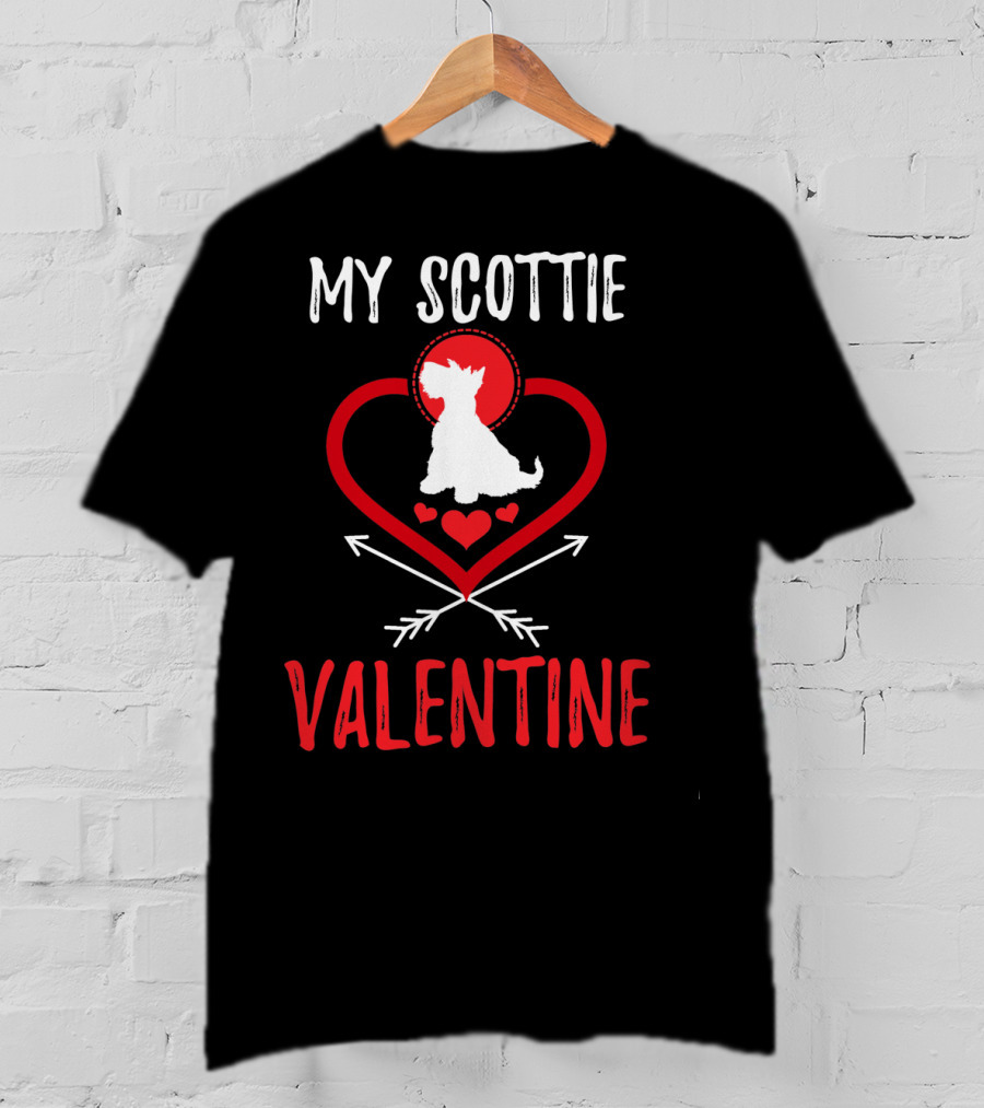 My Scottie Valentine Heart Arrows T-Shirt