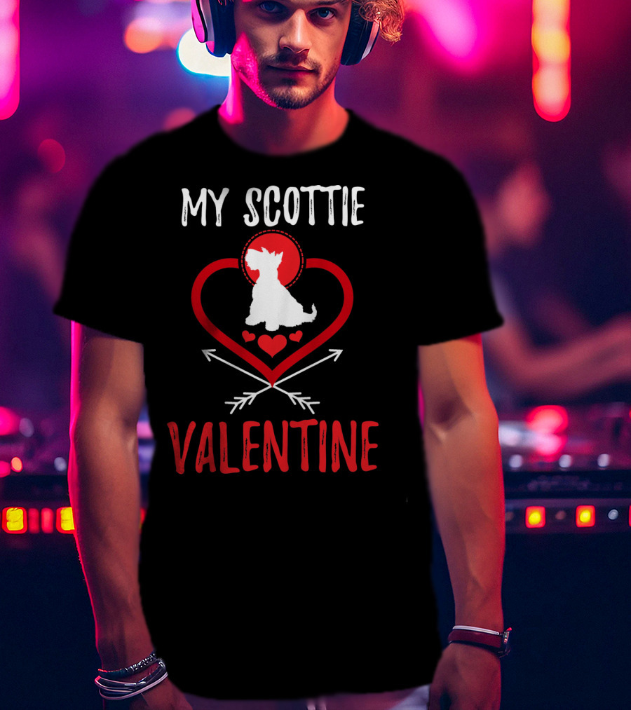 My Scottie Valentine Heart Arrows T-Shirt