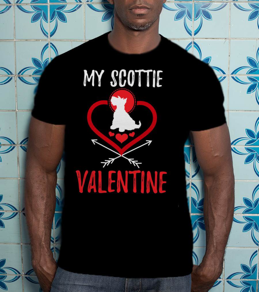 My Scottie Valentine Heart Arrows T-Shirt