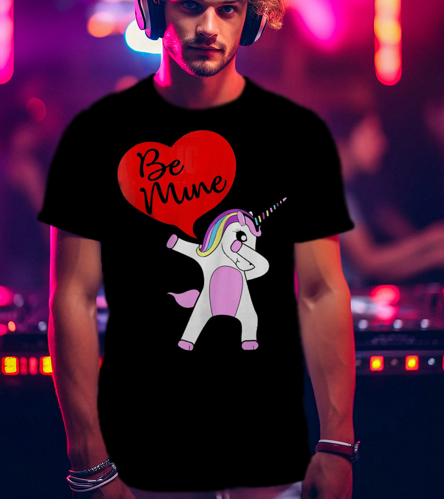 FUNNY DABBING PONY Be Mine Valentines T-Shirt