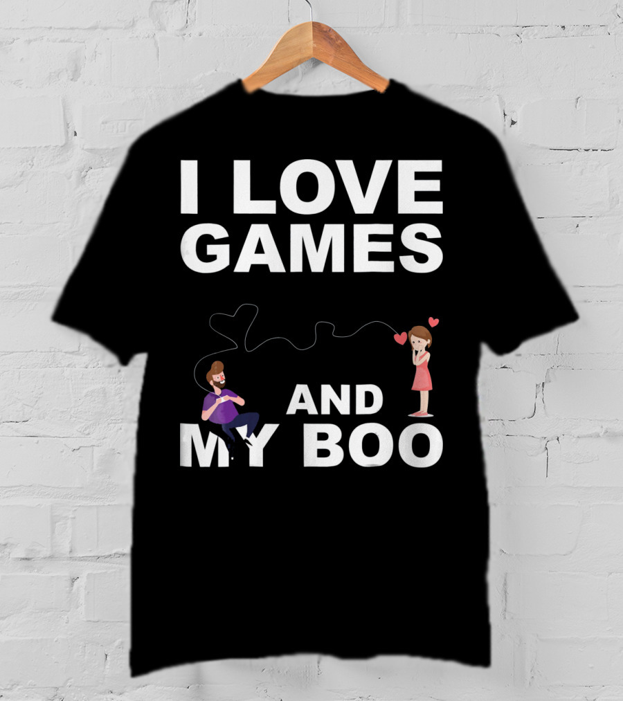 Valentines Day I Love Games And My Boo Funny T-Shirt