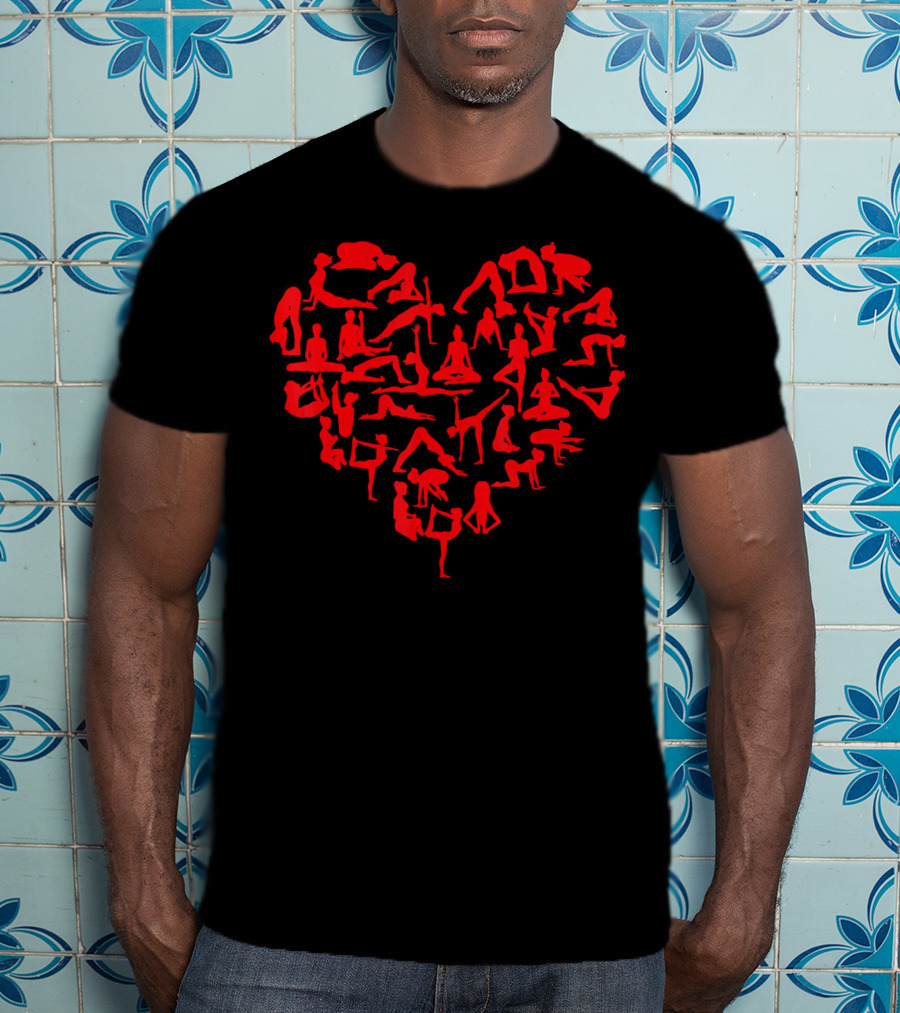 Funny Gymnastics Cartwheel Acrobatics Heart Shape Va T-Shirt