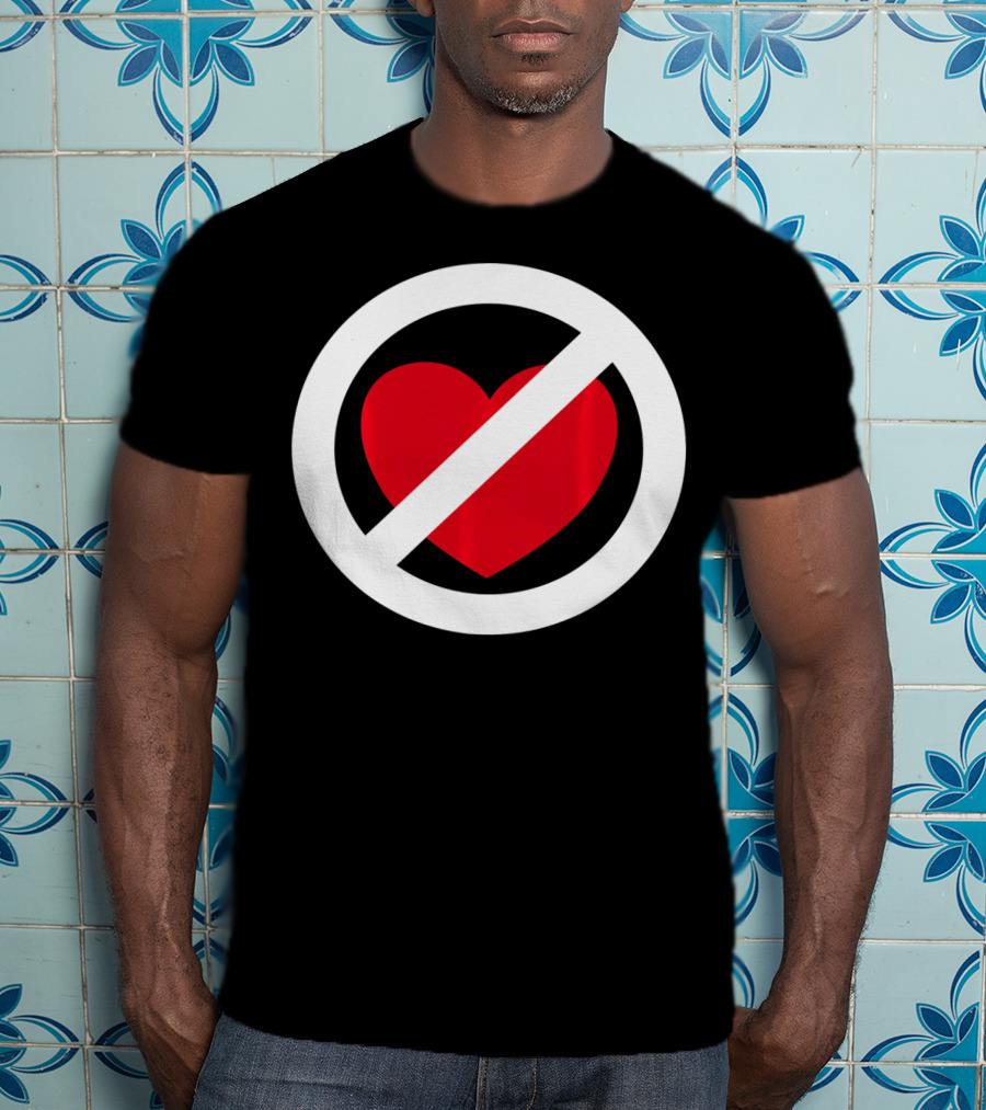 No Heart Symbol Anti Valentine Humor T-Shirt