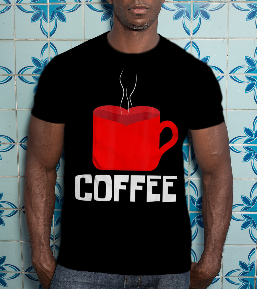 Funny Valentines Coffee Heart Mug Valentine's Day T-Shirt