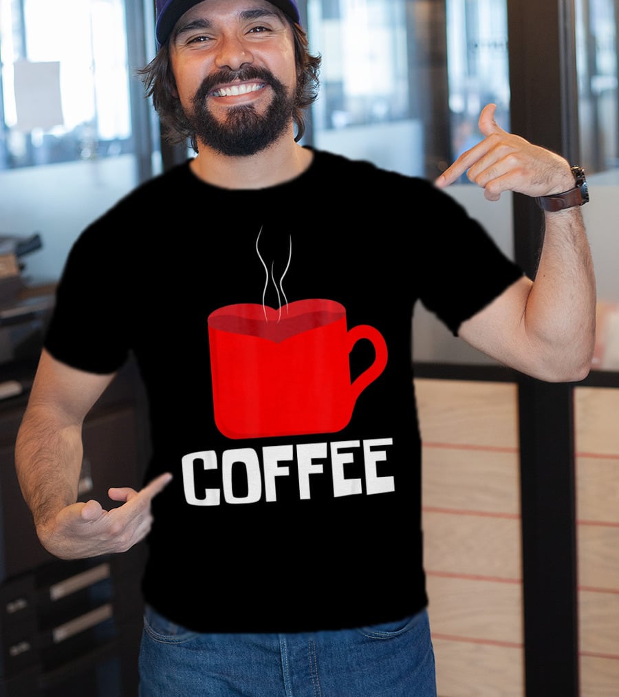 Funny Valentines Coffee Heart Mug Valentine's Day T-Shirt
