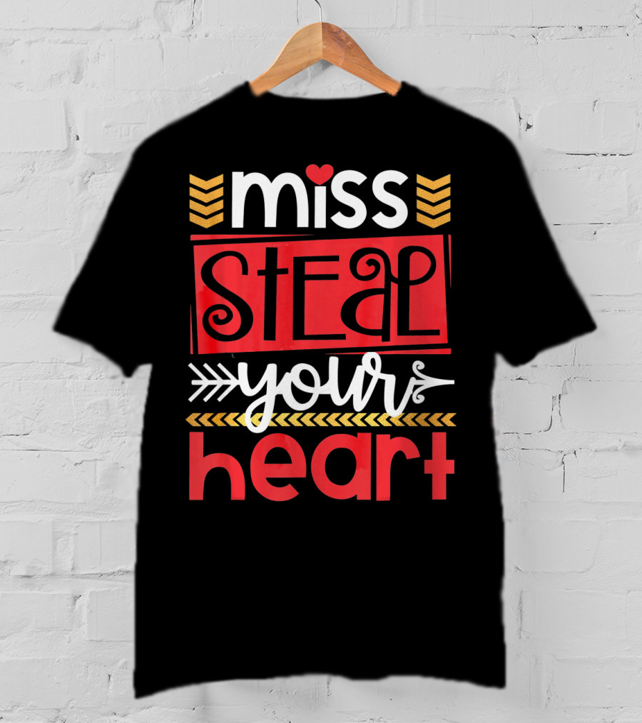 Miss Steal Your Heart Girls Valentines T-Shirt