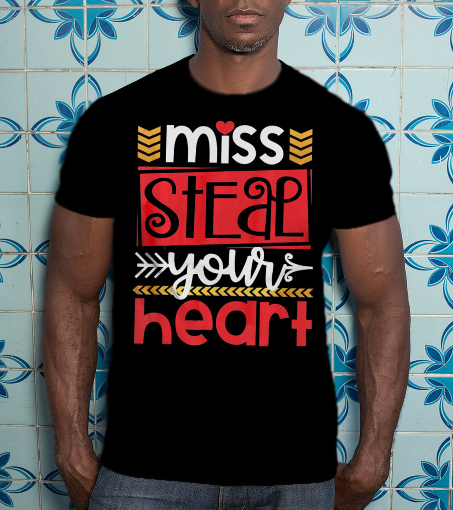 Miss Steal Your Heart Girls Valentines T-Shirt