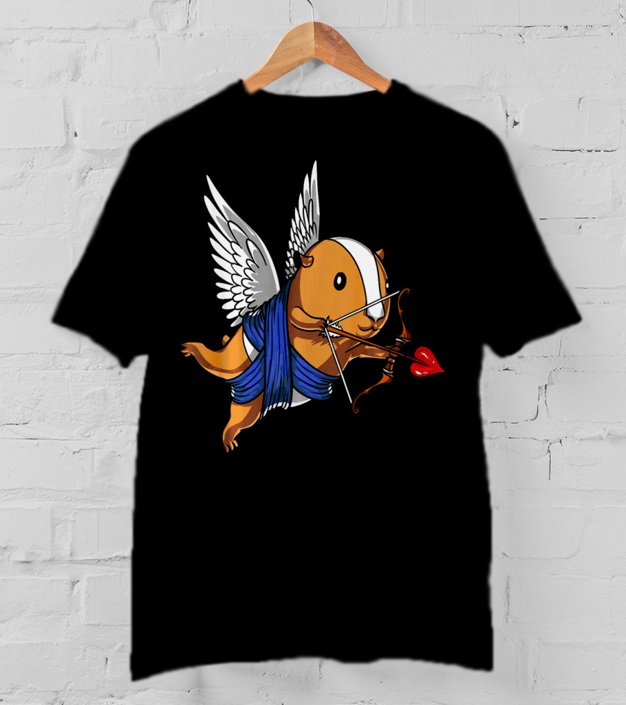 Guinea Pig Cupid Valentines Day Cute Women T-Shirt