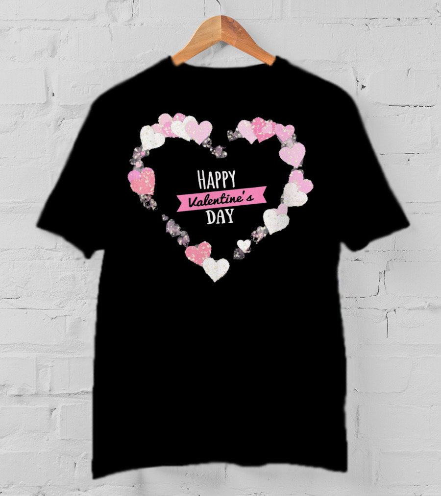 Happy Valentine's Day Heart With Cute Lover T-Shirt