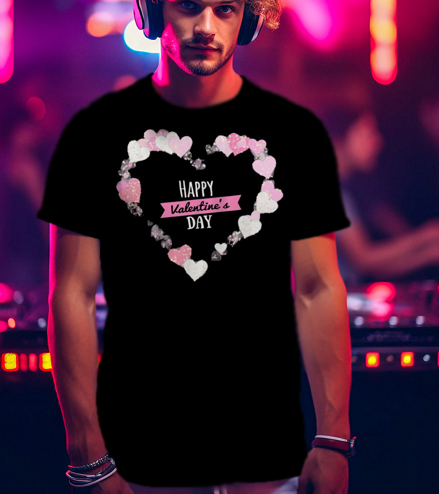 Happy Valentine's Day Heart With Cute Lover T-Shirt