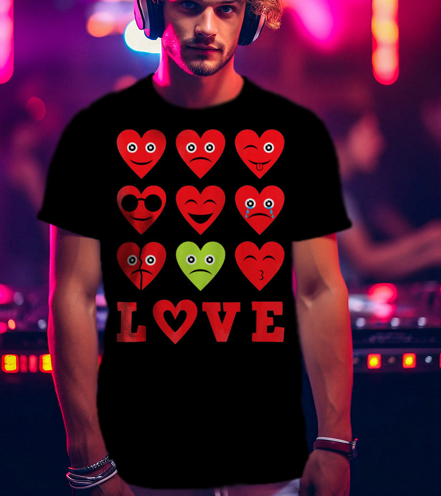 Heart Emojis Love Emoji Faces Va T-Shirt