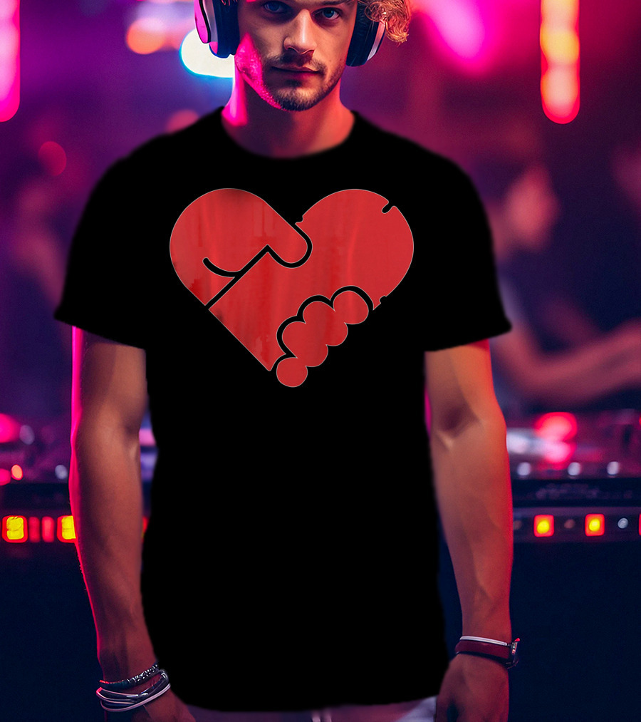 Hilarious Puzzle Heart For Single Men In Valen T-Shirt