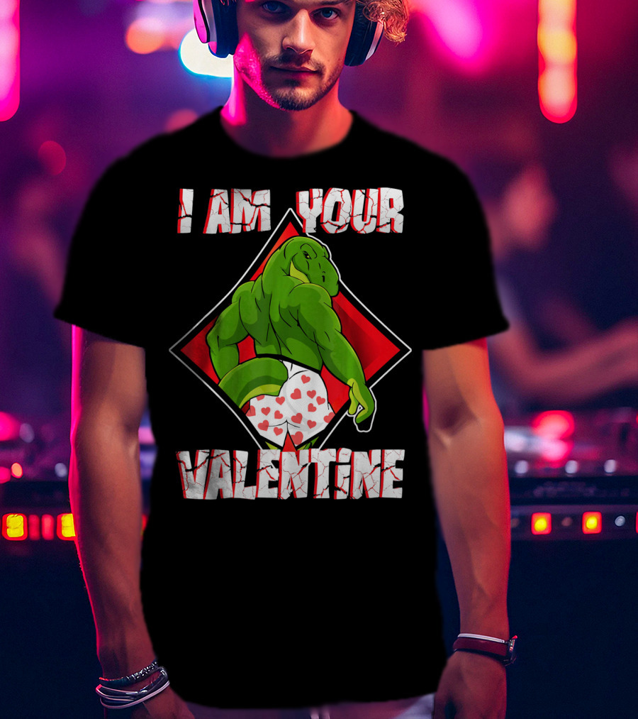 I Am Your Valentine Dinosaur With Heart Boxers T-Shirt