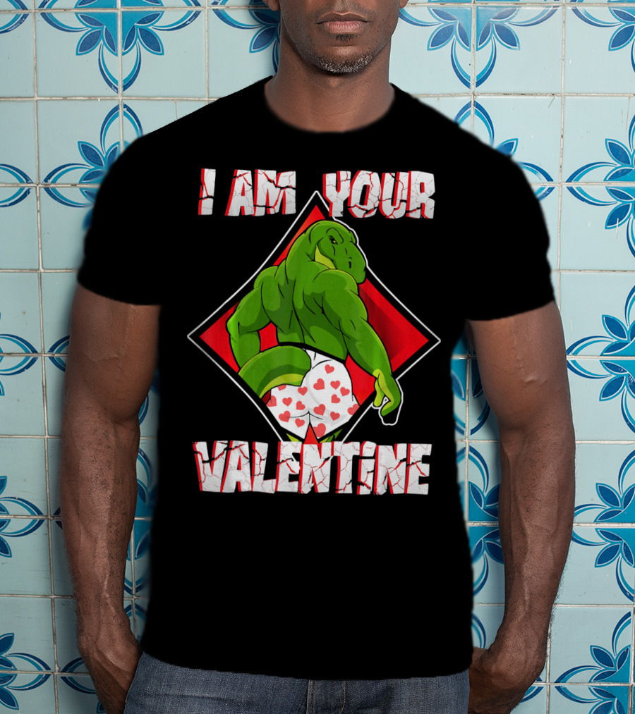 I Am Your Valentine Dinosaur With Heart Boxers T-Shirt