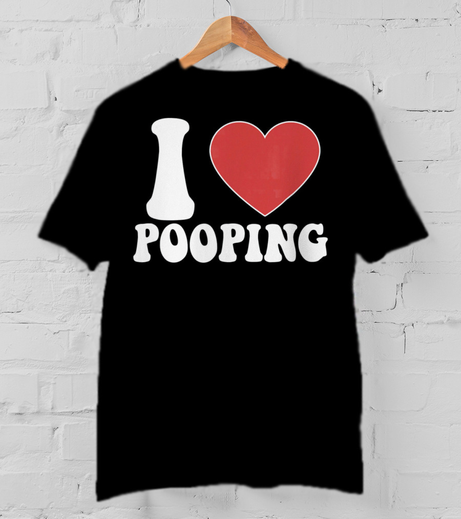 I HEART POOPING Funny Valentines T-Shirt