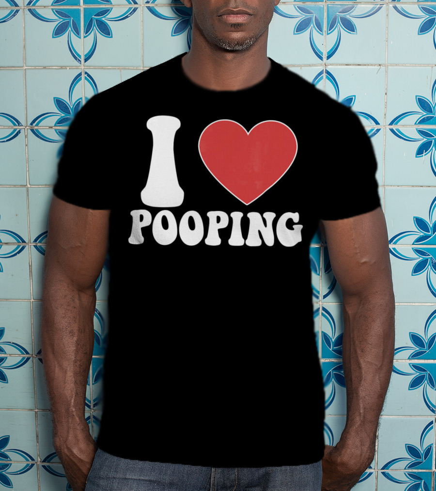 I HEART POOPING Funny Valentines T-Shirt