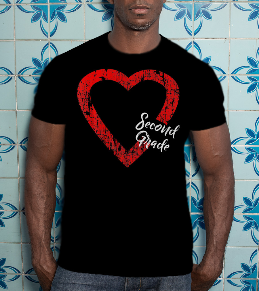 Second Grade Love Valentine's Day Heart T-Shirt